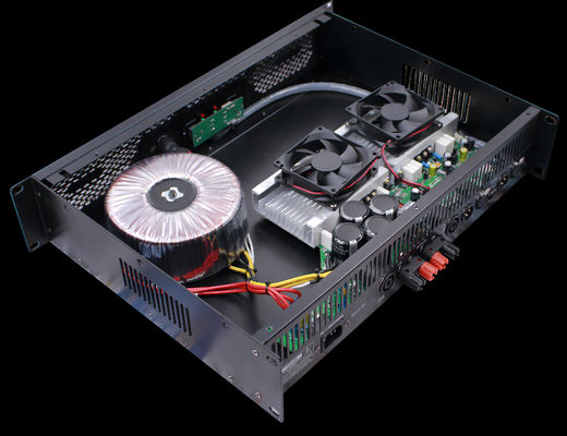 T6 Two Channel Power Amplifier Black / Silvery With Non Grading Fan Speed