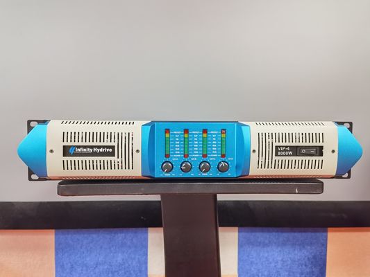 Powerful 4-Channel Amplifier with Multiple Input and Output Options and High Power Output for Professional Audio Systems