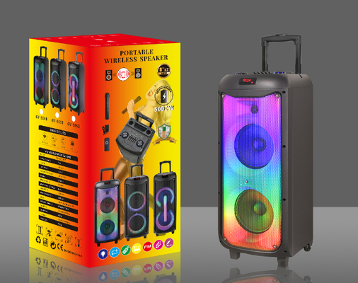 Wireless Bluetooth Portable Party Speaker with LED Lighting and Built-in Microphone for Sound